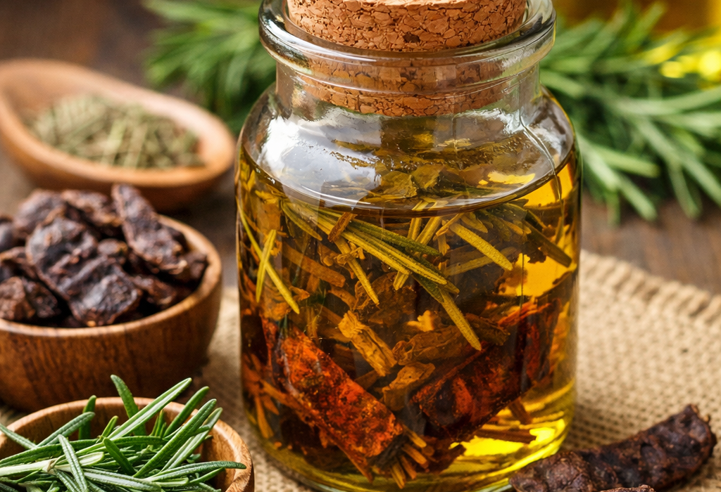 Rosemary and shikakai homemade hair oil for hair fall