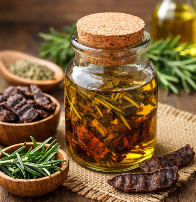 Rosemary and shikakai homemade hair oil for hair fall